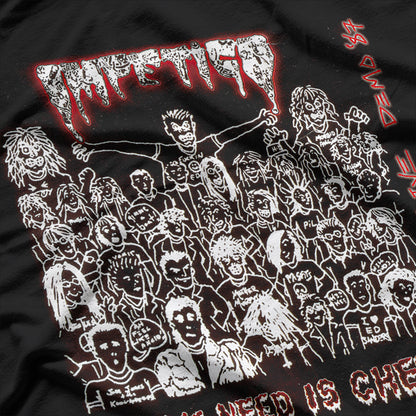 All We Need Is Cheez – Metal Band Vintage Art RZ T-Shirt