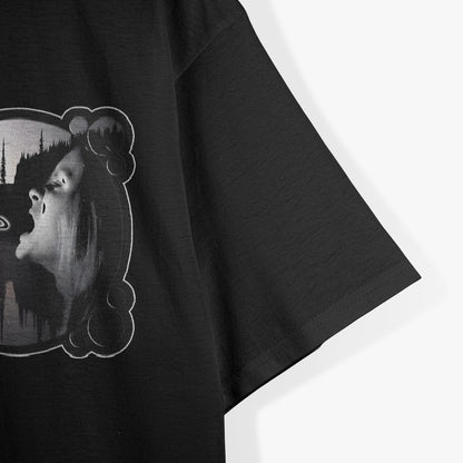 Dark Fantasy Black Metal Face Art Print Art T-Shirt