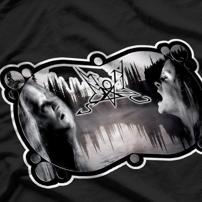 Dark Fantasy Black Metal Face Art Print Art T-Shirt