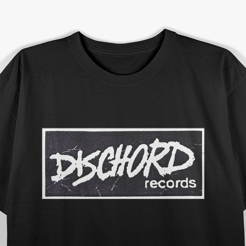 Classic Dischord Records – Retro Punk Label Graphic RZ T-Shirt
