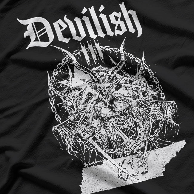 Devilish Trio – Retro Rap Trio Vintage Graphic RZ T-Shirt