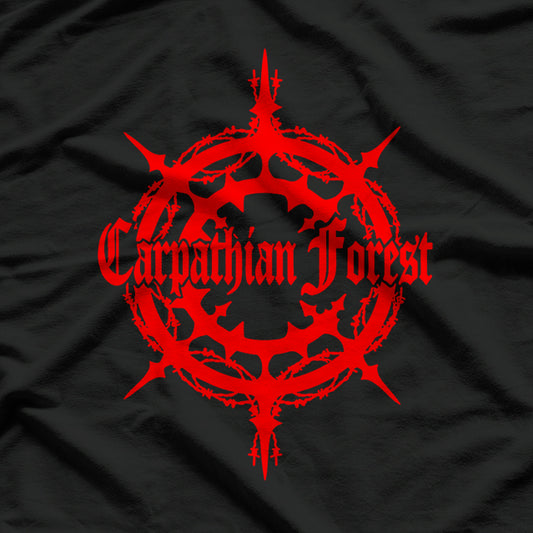 Norwegian Black Metal Retro Forest Symbol Album Art Graphic RZ T-Shirt