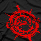 Norwegian Black Metal Retro Forest Symbol Album Art Graphic RZ T-Shirt