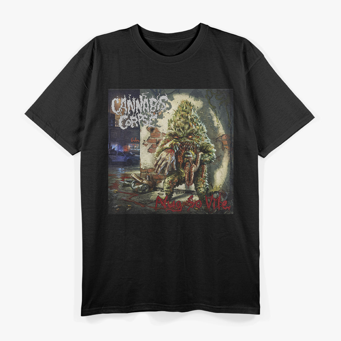 Nug So Vile Death Metal Cannabis Parody Album Art Graphic RZ T-Shirt