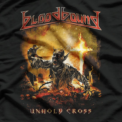 Unholy Cross Swedish Power Metal Retro Album Art Graphic RZ T-Shirt