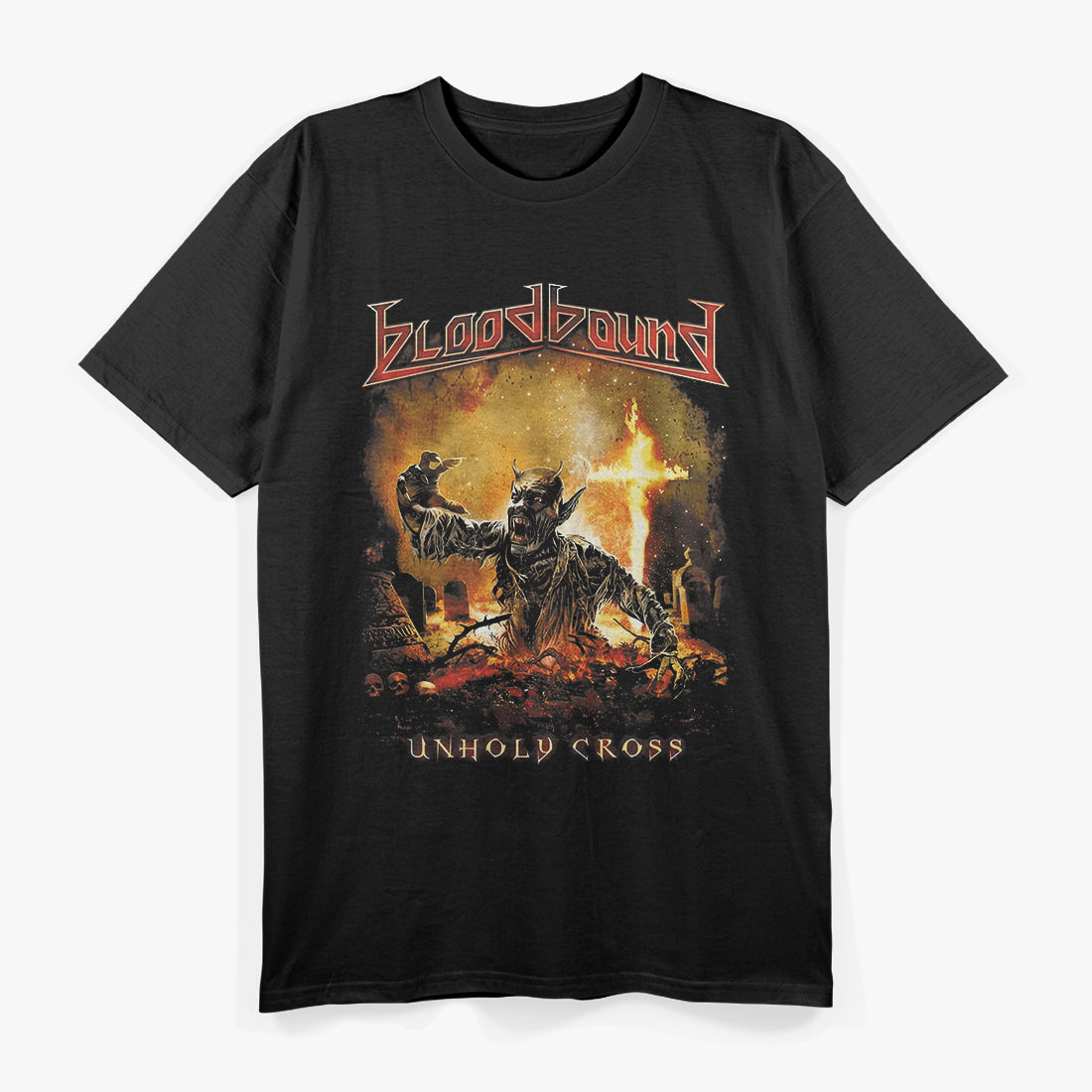 Unholy Cross Swedish Power Metal Retro Album Art Graphic RZ T-Shirt