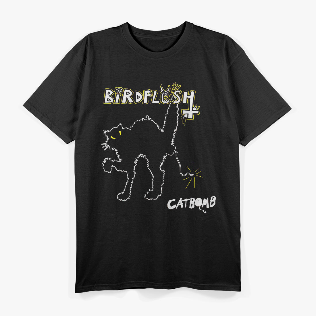 Catbomb Grindcore Retro Band Style Vintage Graphic Logo RZ T-Shirt