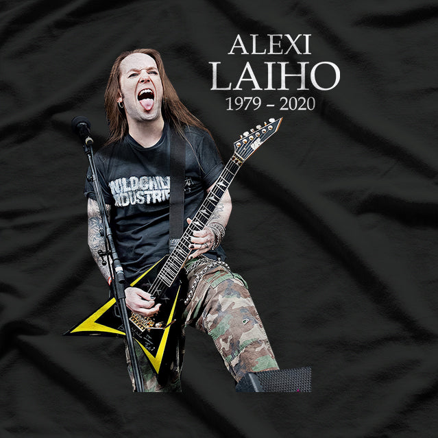 Alexi Laiho Finnish Metal Guitar Legend Retro RZ T-Shirt
