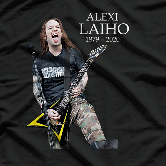 Alexi Laiho Finnish Metal Guitar Legend Retro RZ T-Shirt
