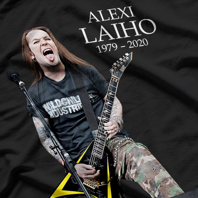 Alexi Laiho Finnish Metal Guitar Legend Retro RZ T-Shirt