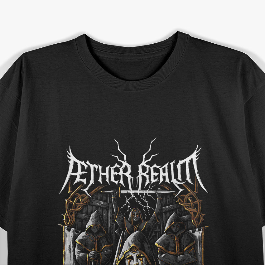 Æther Realm Folk Metal Band Retro Album Art Graphic RZ T-Shirt
