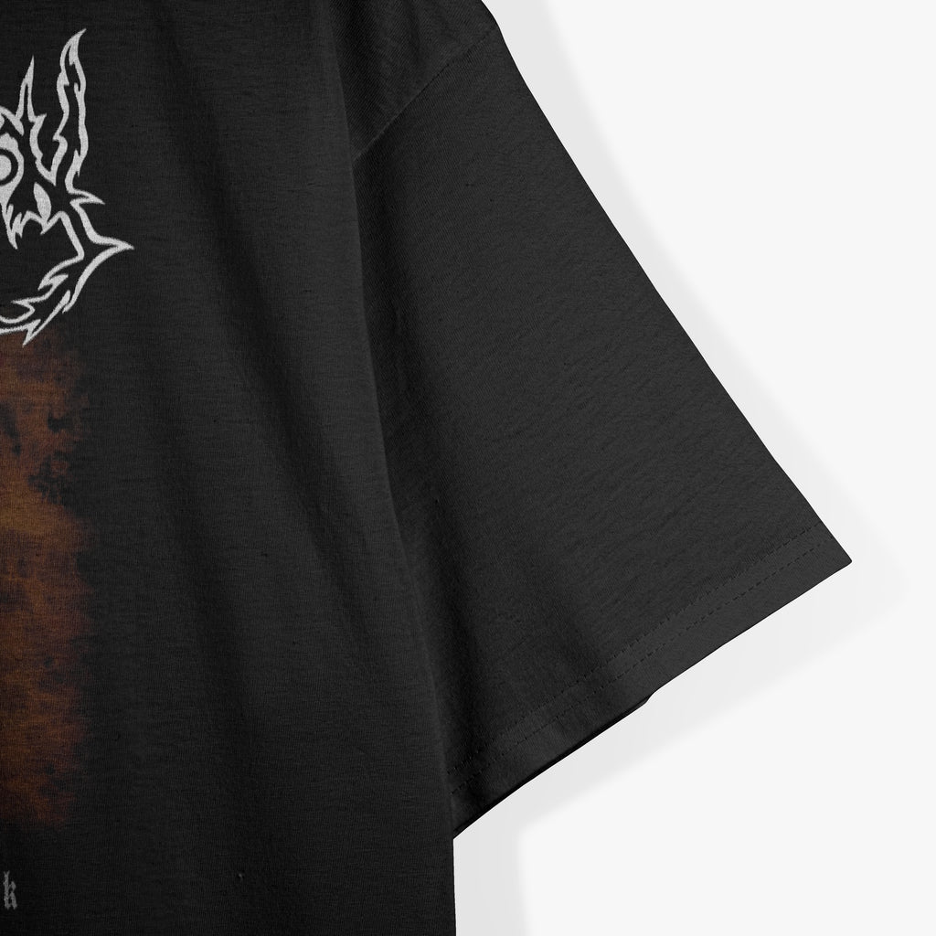 Engraved in Black Dutch Death Metal Retro Album Art Graphic RZ T-Shirt