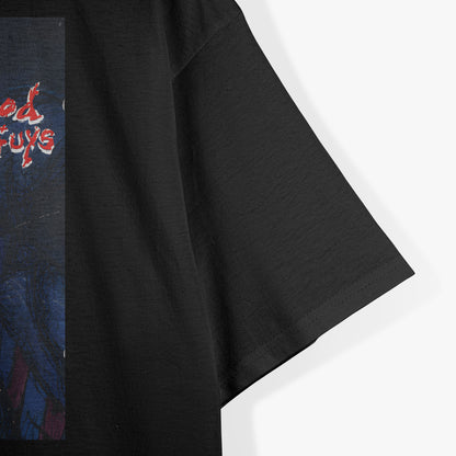 Down Fall the Good Guys Retro Hard Rock Album Art Graphic RZ T-Shirt