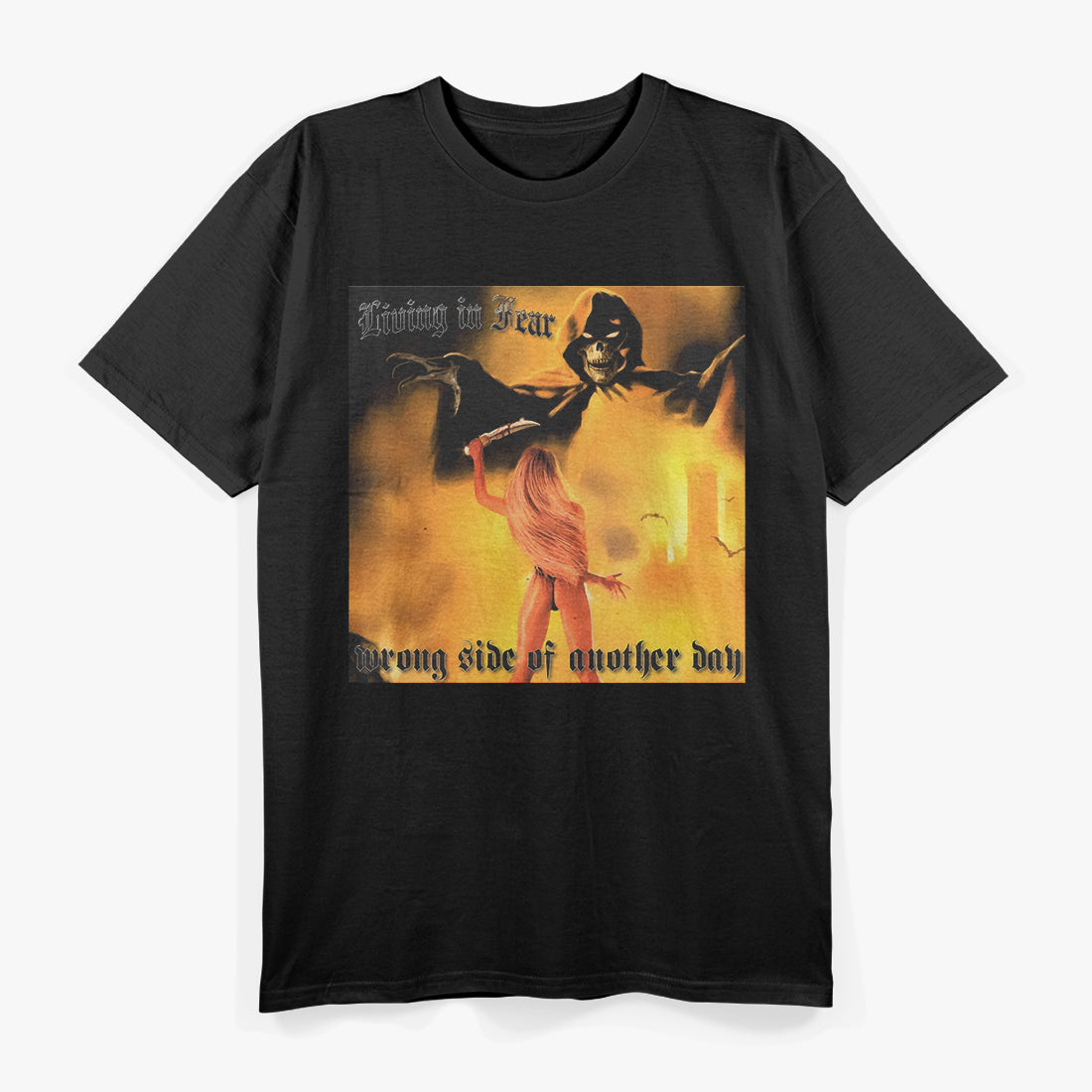 Living In Fear Inspired Thrash Metal Group T-Shirt