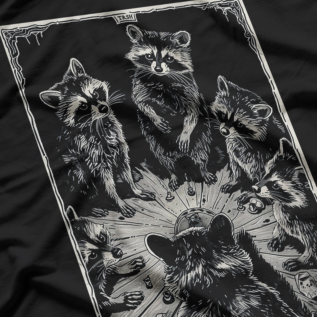 Raccoon Tarot Card Gothic Witchcraft The Trash Cult T-Shirt
