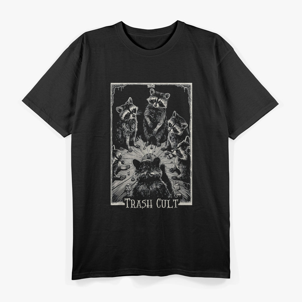 Raccoon Tarot Card Gothic Witchcraft The Trash Cult T-Shirt