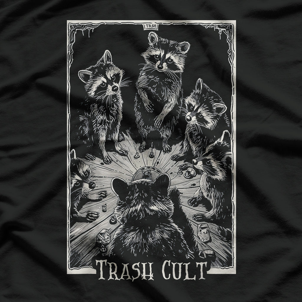 Raccoon Tarot Card Gothic Witchcraft The Trash Cult T-Shirt