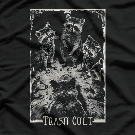 Raccoon Tarot Card Gothic Witchcraft The Trash Cult T-Shirt