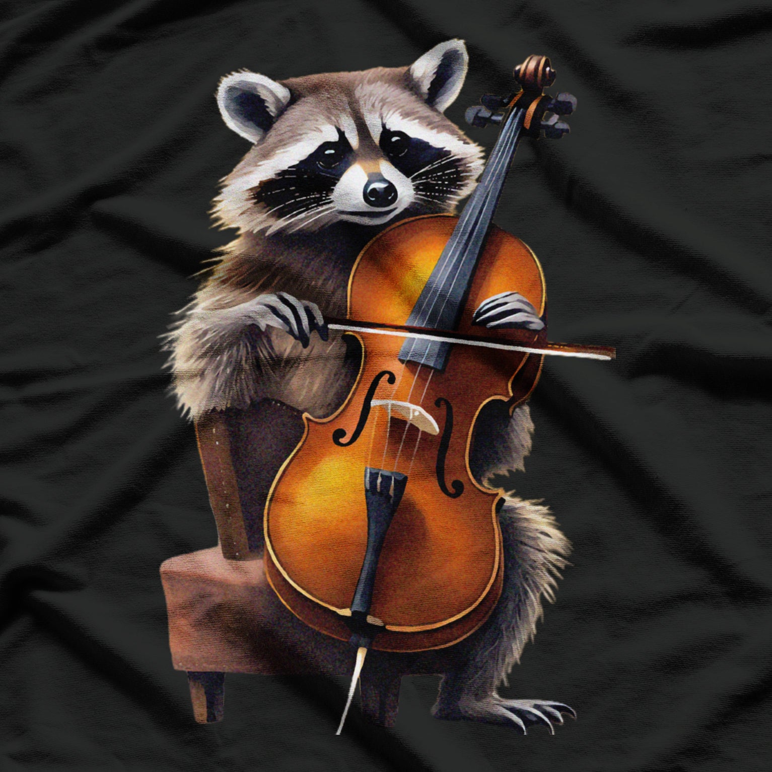 Cute Raccoon Playing Violin Raccoons Musician Music T-Shirt
