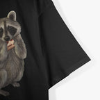 Possum and Raccoon Eating Pizza Animal Food Lover T-Shirt