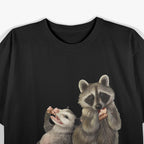Possum and Raccoon Eating Pizza Animal Food Lover T-Shirt