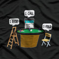 I Raise I Call I Fold Texas Holdem Funny Poker Player T-Shirt