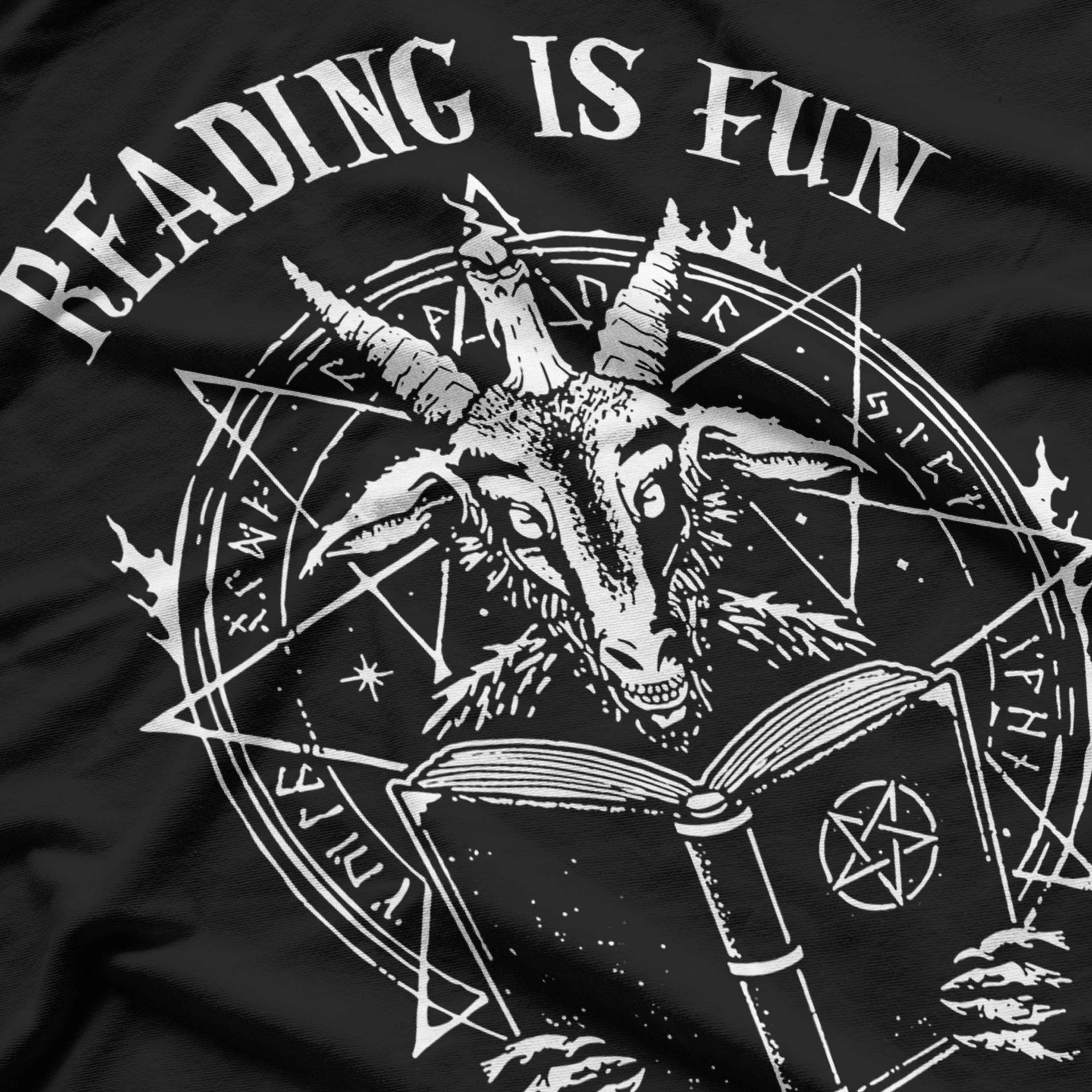Reading is Fun Funny Satanic Pagan Goat T-Shirt