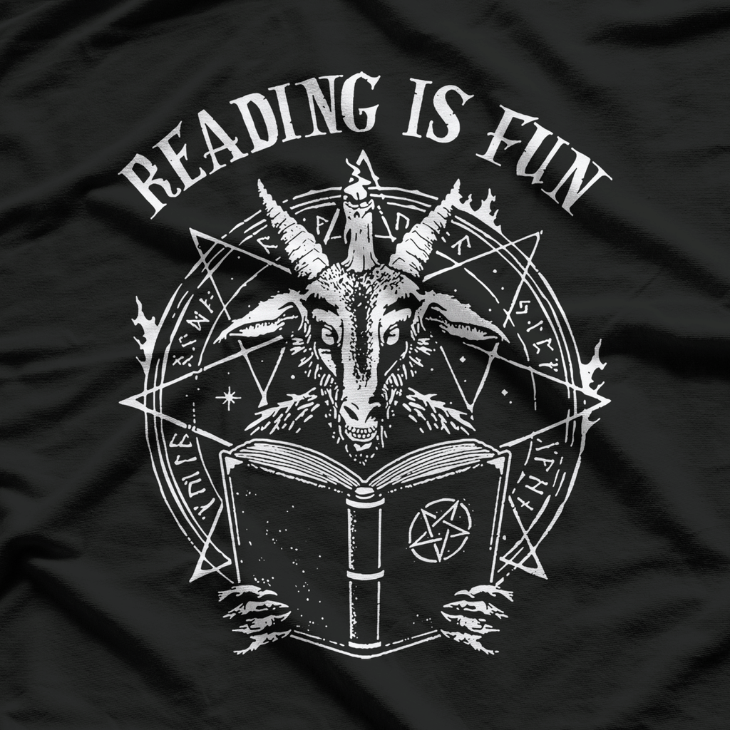 Reading is Fun Funny Satanic Pagan Goat T-Shirt