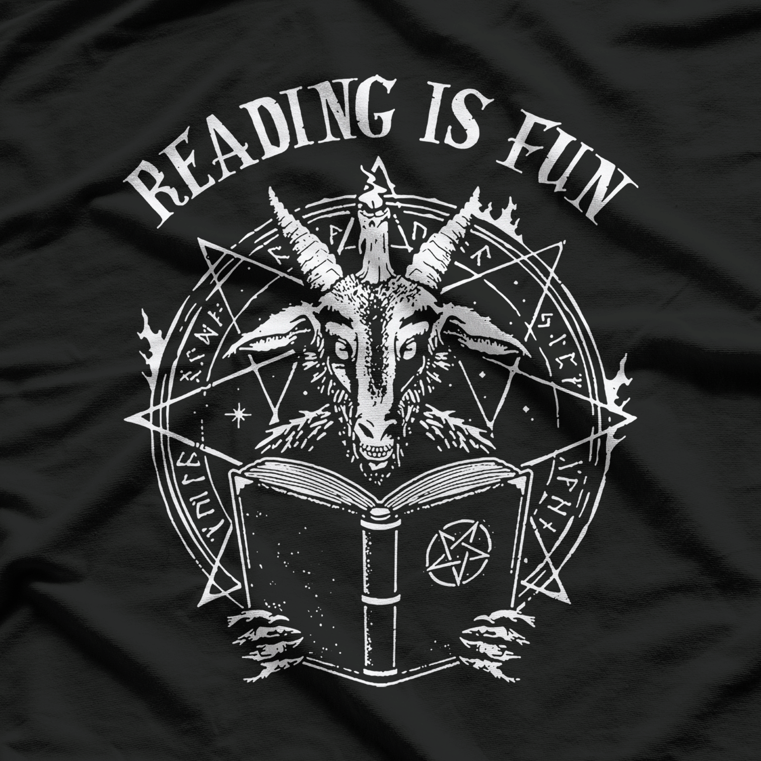 Reading is Fun Funny Satanic Pagan Goat T-Shirt