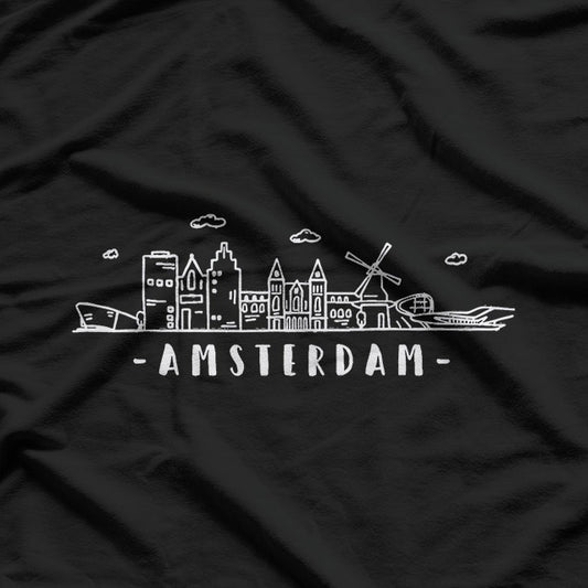 Amsterdam Skyline: Vintage Netherlands Vibes T-Shirt