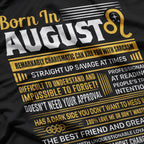 August Birthday Zodiac Gift – Funny Astrology Birth Month Humor T-Shirt