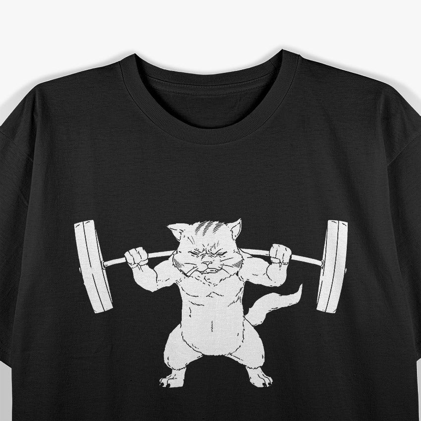 Cat Squat, Powerlifting Purrfection T-Shirt