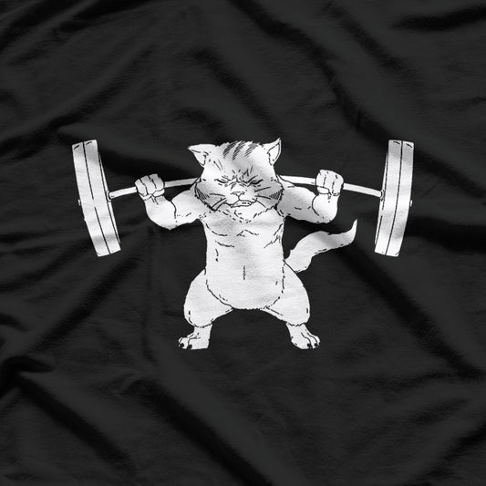 Cat Squat, Powerlifting Purrfection T-Shirt