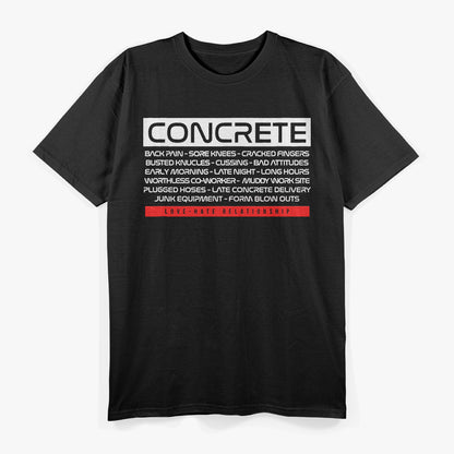 Funny Concrete Love Hate Relationship Concrete Worker T-Shirt