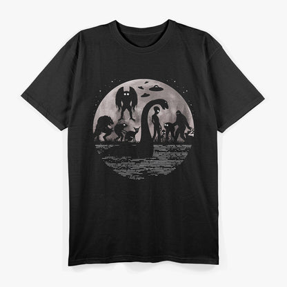 Funny Cryptid Mashup – Bigfoot & Loch Ness Monster Humor Love T-Shirt
