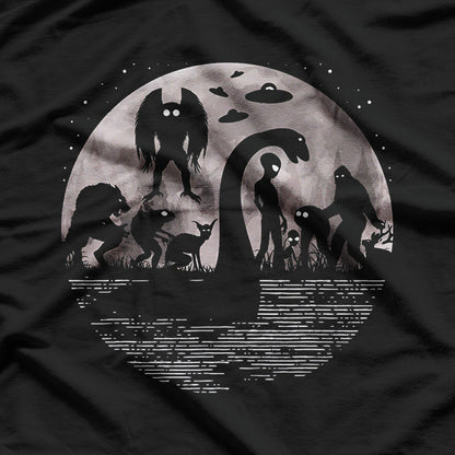 Funny Cryptid Mashup – Bigfoot & Loch Ness Monster Humor Love T-Shirt