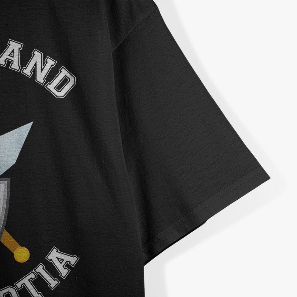 Oak Island Shield Helmet Blades Nova Scotia Treasure Hunter T-Shirt