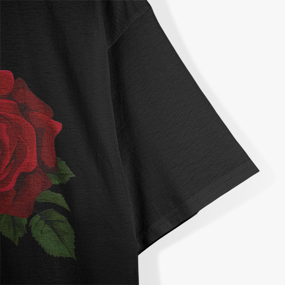 Single Red Rose: Timeless Elegance T-Shirt