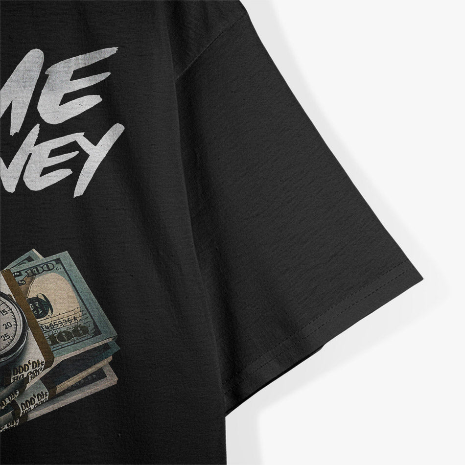 Time Is Money – Motivational Retro Typography Graphic T-Shirt