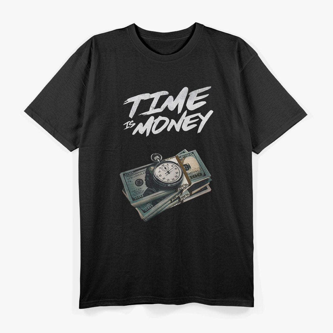 Time Is Money – Motivational Retro Typography Graphic T-Shirt