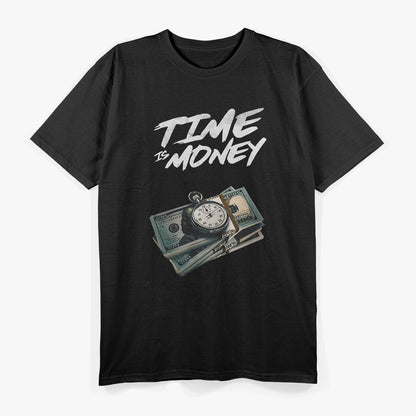 Time Is Money – Motivational Retro Typography Graphic T-Shirt