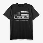 Flag Unwoke Awake but Not Woke Patriotic Statement T-Shirt