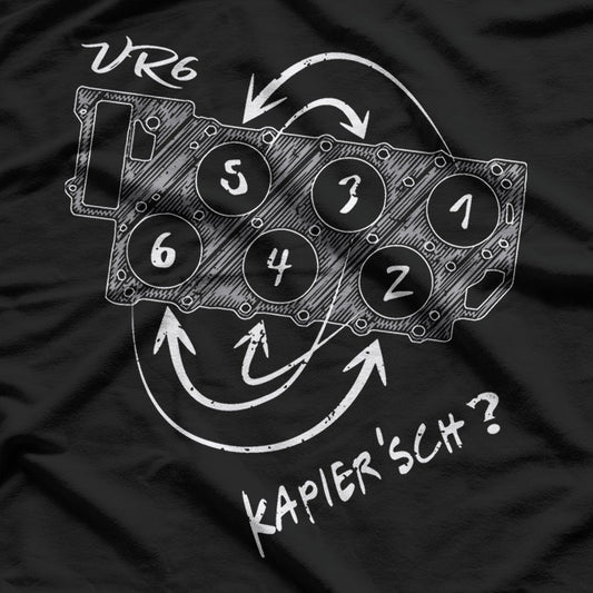 VR6 Turbo Engine – 6 Cylinder Tuning Mechanic Diagram Love T-Shirt