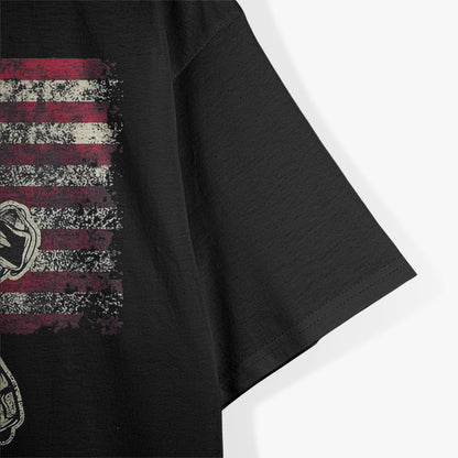 Vintage Hockey Goalie USA Flag Patriotic Sports Graphic T-Shirt