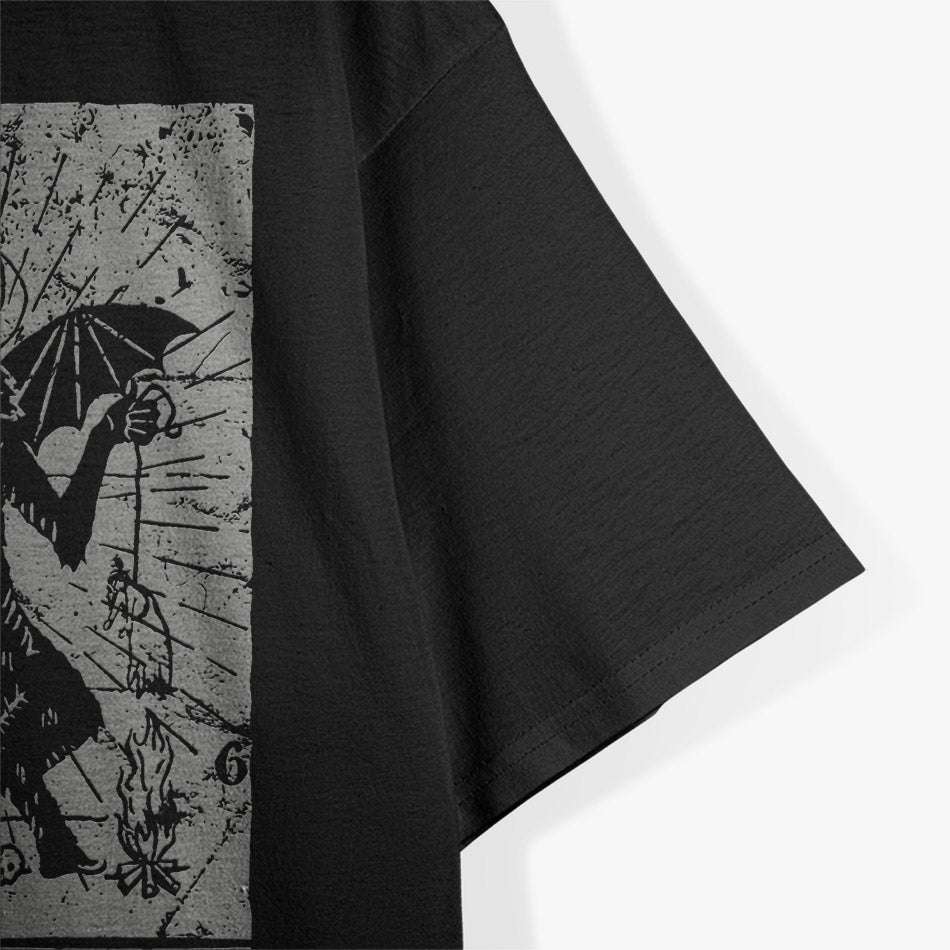 Vintage Occult Baphomet - Tarot Card Satanics Horror T-Shirt