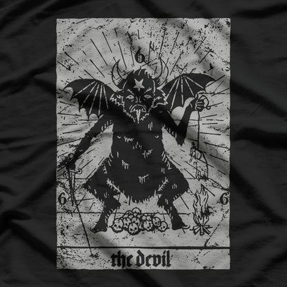 Vintage Occult Baphomet - Tarot Card Satanics Horror T-Shirt
