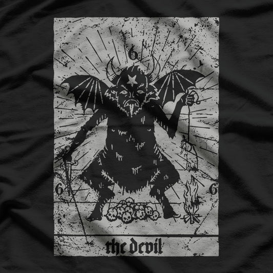Vintage Occult Baphomet - Tarot Card Satanics Horror T-Shirt