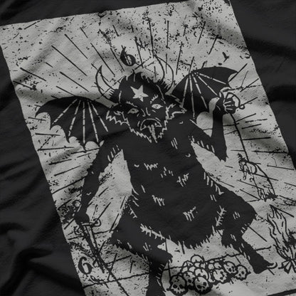 Vintage Occult Baphomet - Tarot Card Satanics Horror T-Shirt