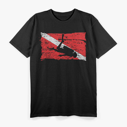Vintage Scuba Diver – Classic Diving Flag Nautical Style Love T-Shirt