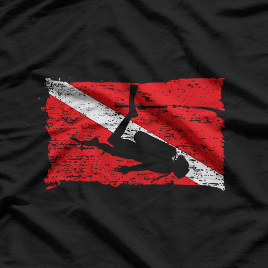 Vintage Scuba Diver – Classic Diving Flag Nautical Style Love T-Shirt